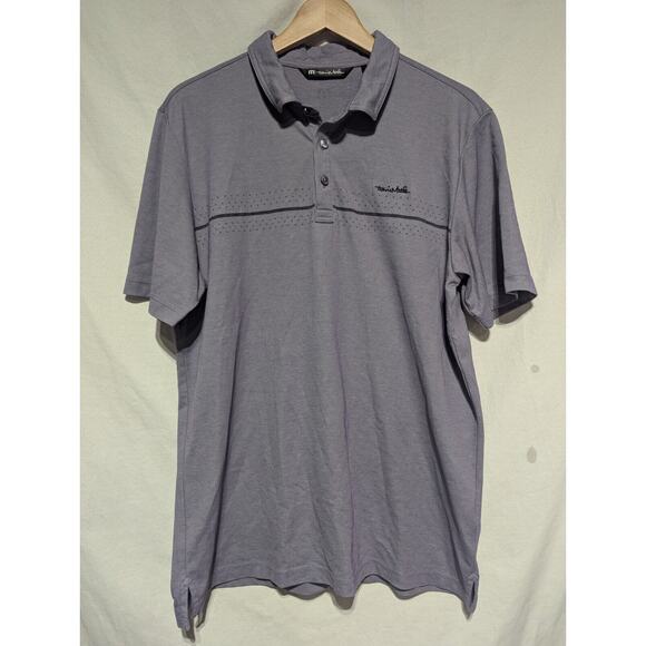 Travis Mathew Mens Purple short sleeve polo Sz L Lightweight Golf Casual - Picture 1 of 5